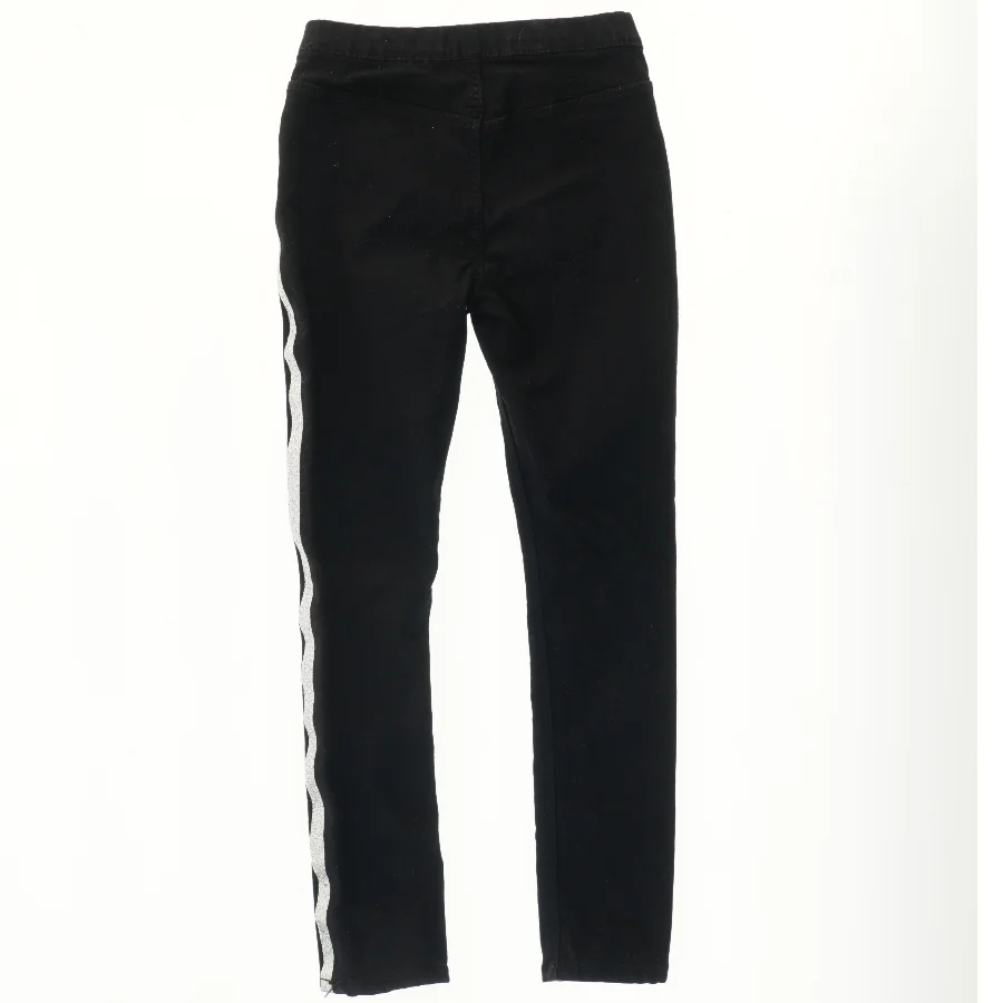 Lange sorte bukser med glitter striber fra H&M (str. 134)