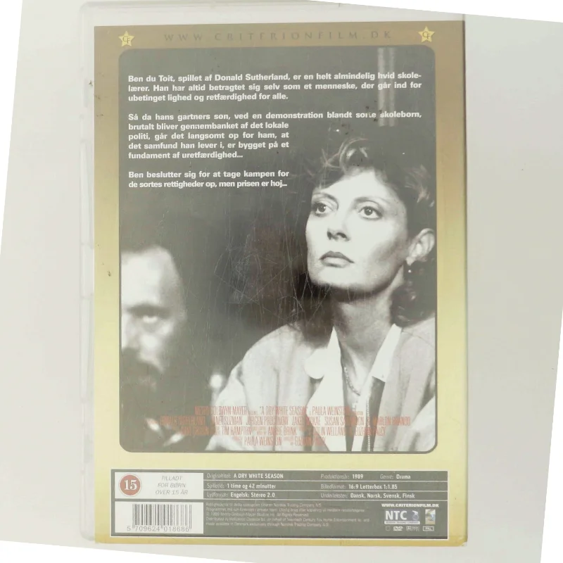 En tør hvid årstid (1989) [DVD] med Donald Sutherland (DVD)