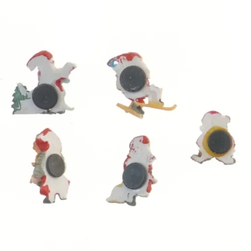 Julemagneter, 5 stk (str. 5 stk 6,5 cm)