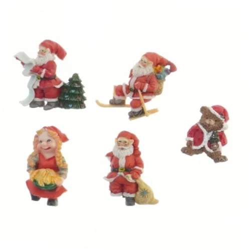 Julemagneter, 5 stk (str. 5 stk 6,5 cm)