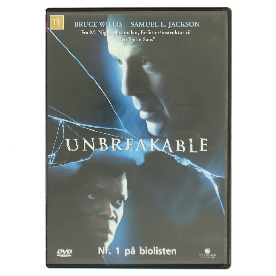 Unbreakable med Bruce Willis (DVD)