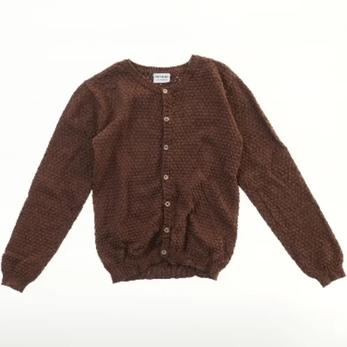 Brun cardigan fra Friends (str. 140)