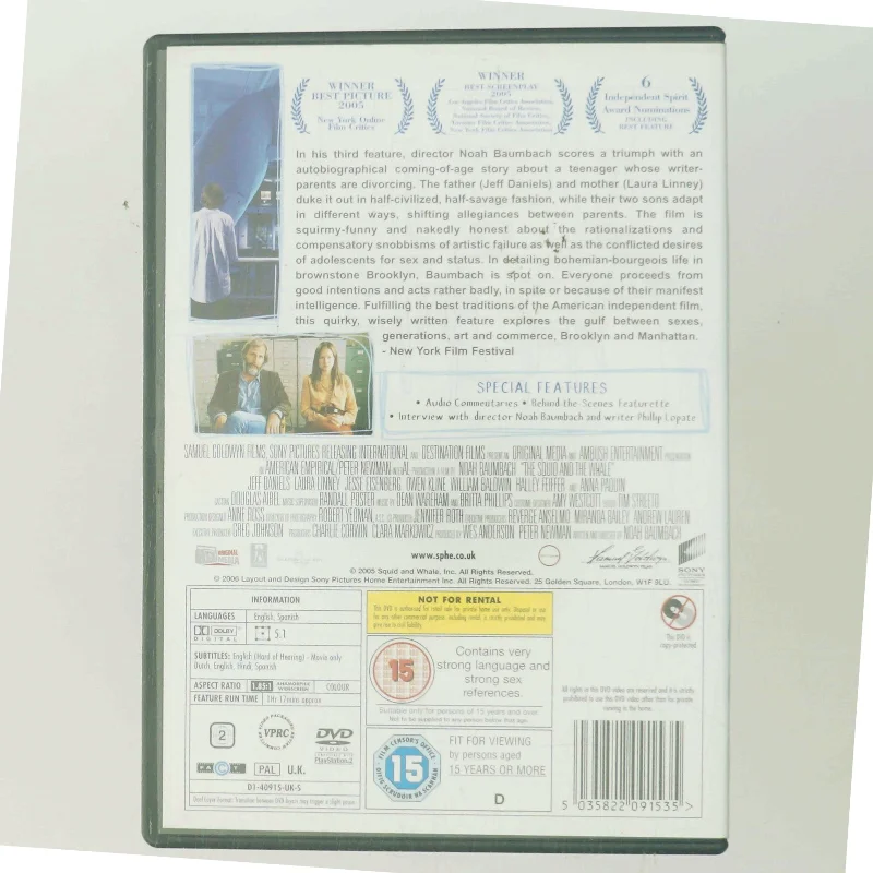 The Squid And The Whale med Jeff Daniels (DVD)