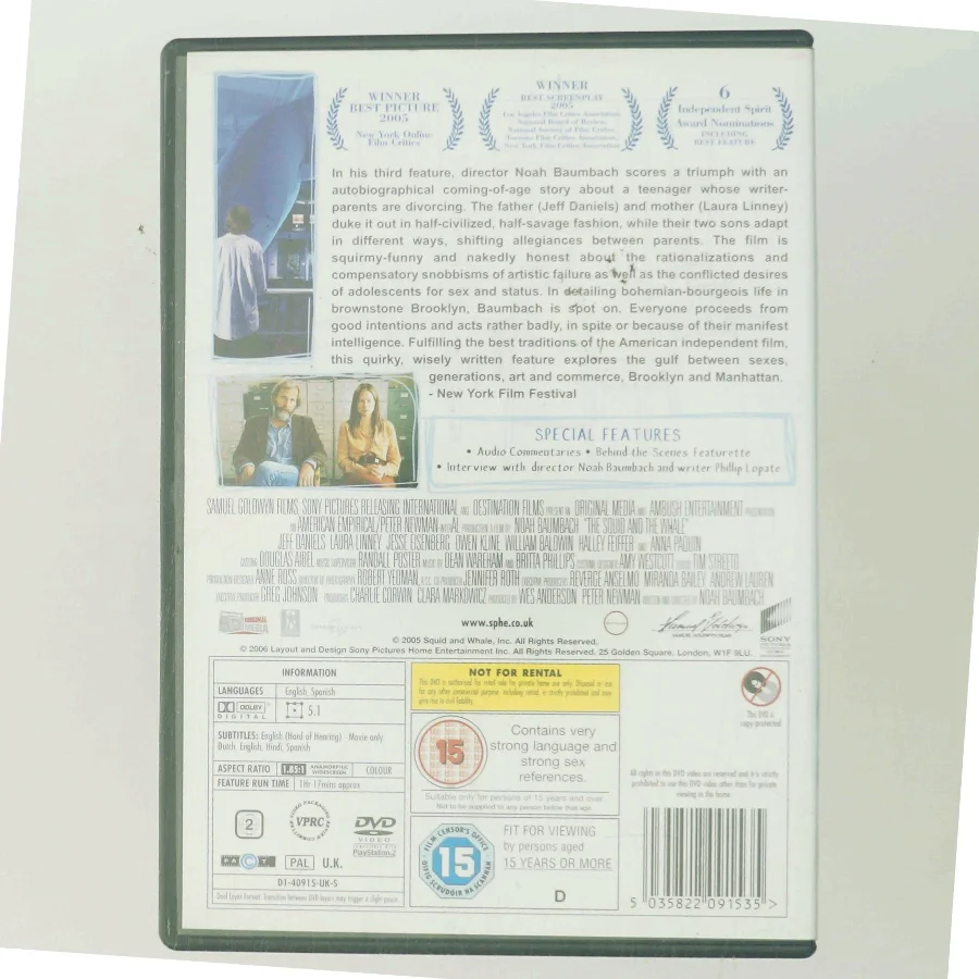 The Squid And The Whale med Jeff Daniels (DVD)