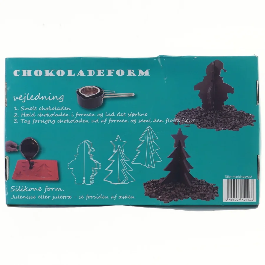 Chokoladeform i silikone – juletræ og julenisse