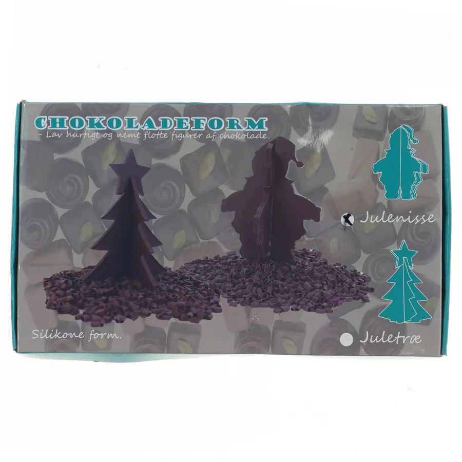 Chokoladeform i silikone – juletræ og julenisse