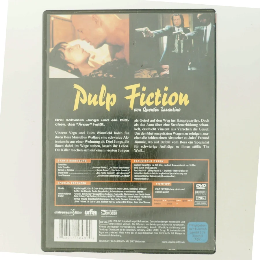 Pulp Fiction med John Travolta (DVD)