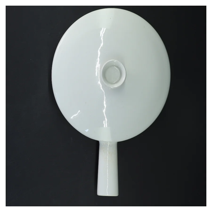 Hvid keramisk kasserolle med låg fra Arabia (str. 19x26x5 cm)