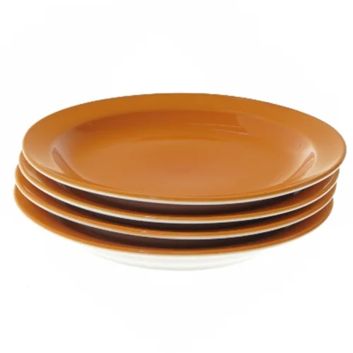 4 stk orange tallerkener Ø21 cm fra Lounge (str. 4 stk Ø 21 cm)