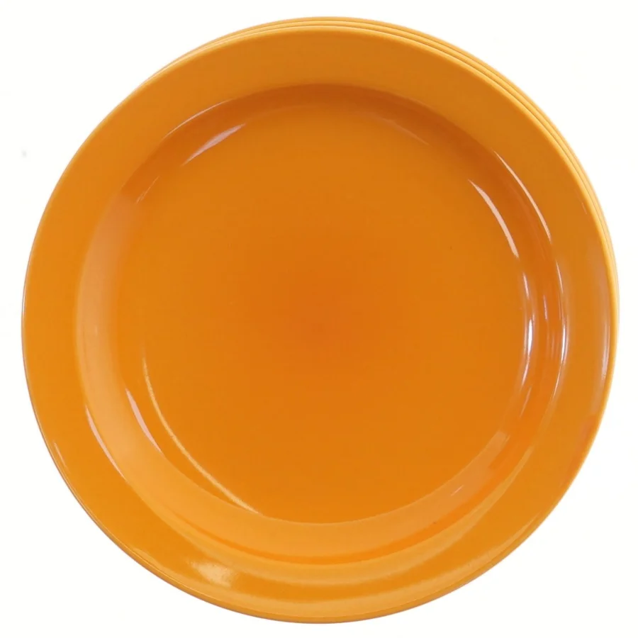 4 stk orange tallerkener Ø21 cm fra Lounge (str. 4 stk Ø 21 cm)