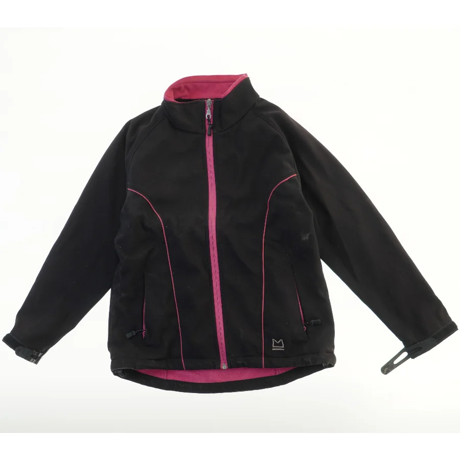 Sort softshelljakke med pink detaljer fra Master (str.  B 48 L 60 cm)