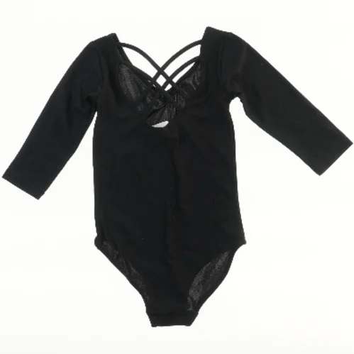 Sort bodystocking med lange ærmer fra H&M (str. 110)