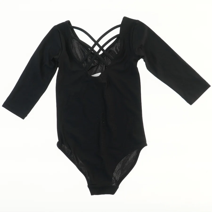 Sort bodystocking med lange ærmer fra H&M (str. 110)