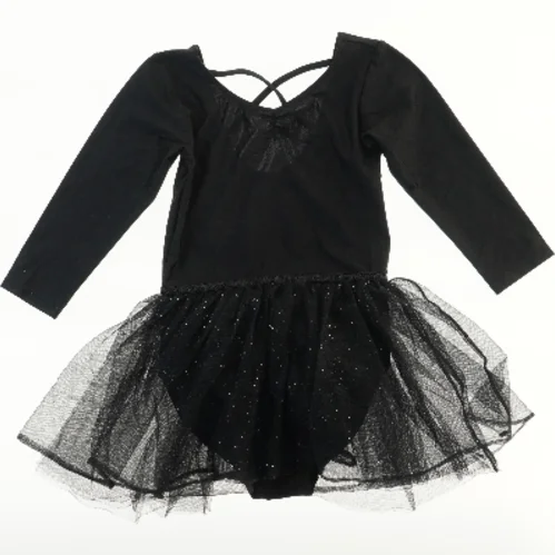 Sort balletdragt med tylskørt fra H&M (str. 134)