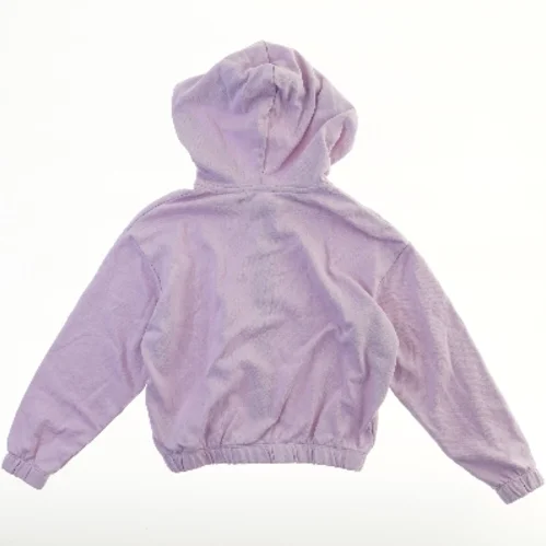 Lilla hættetrøje med lynlås fra H&M (str. 140)