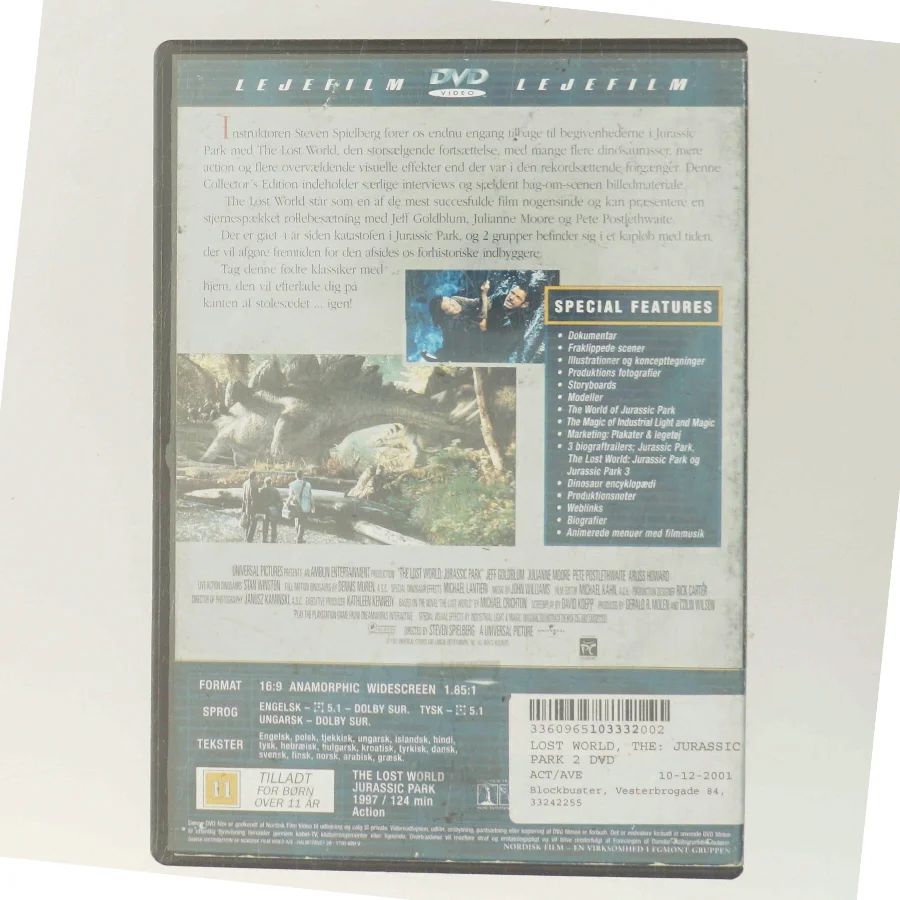 The Lost World: Jurassic Park med Jeff Goldblum (DVD)