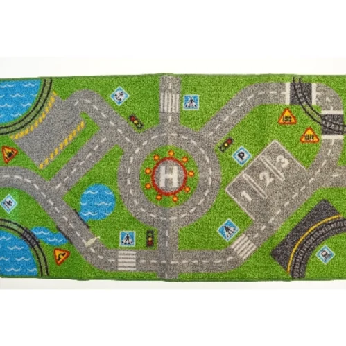 Legemåtte med vejbaner 130x75 cm (str. 130x75 cm)