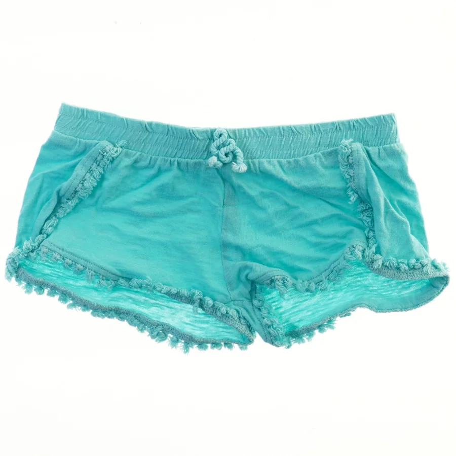 Turkise shorts med elastik og frynsekant fra Jumbo (str. 104)