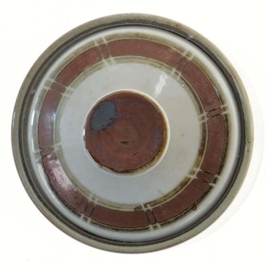 Keramisk krukke med låg fra Desiree (str. Ø 9,5 cm længde 9,5 cm)