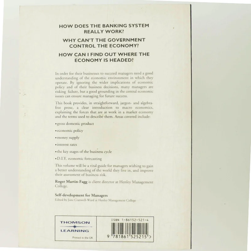 Making Sense of the Economy af Roger Martin-Fagg (Bog)