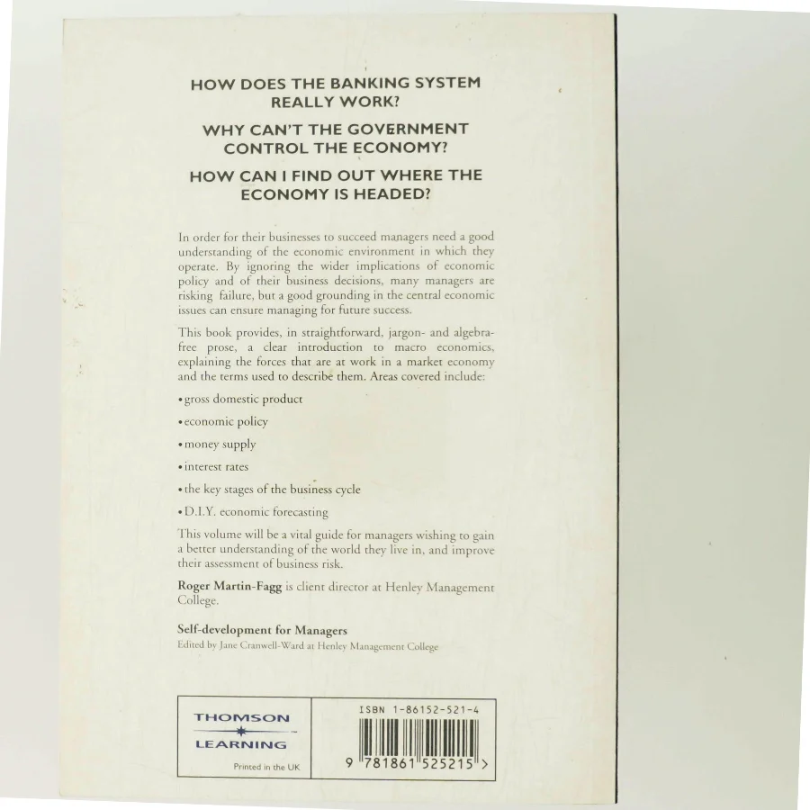 Making Sense of the Economy af Roger Martin-Fagg (Bog)