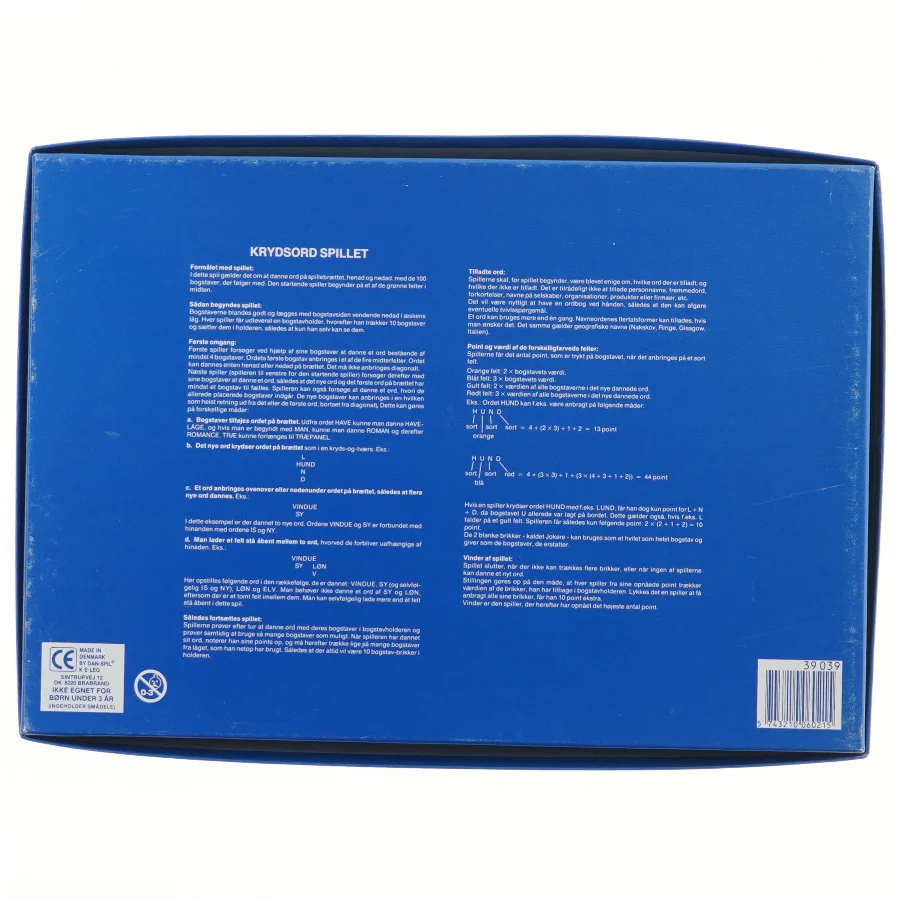 Ordkryds brætspil (str. 39x28 cm)