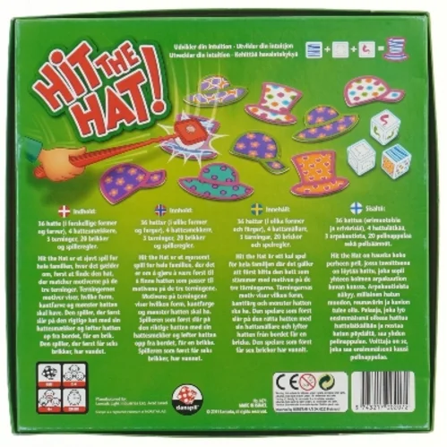 Hit the Hat brætspil (str. 27x27 cm)