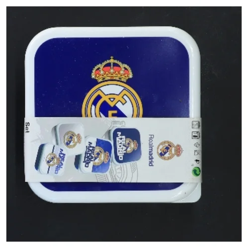Madkasse sæt med 4 stykker fra Real Madrid (str. 14x14 cm)