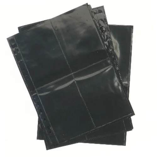 10 stk plastlommer med lommer til samlekort A4 (str. 10 stk 31,5x23,5 cm)