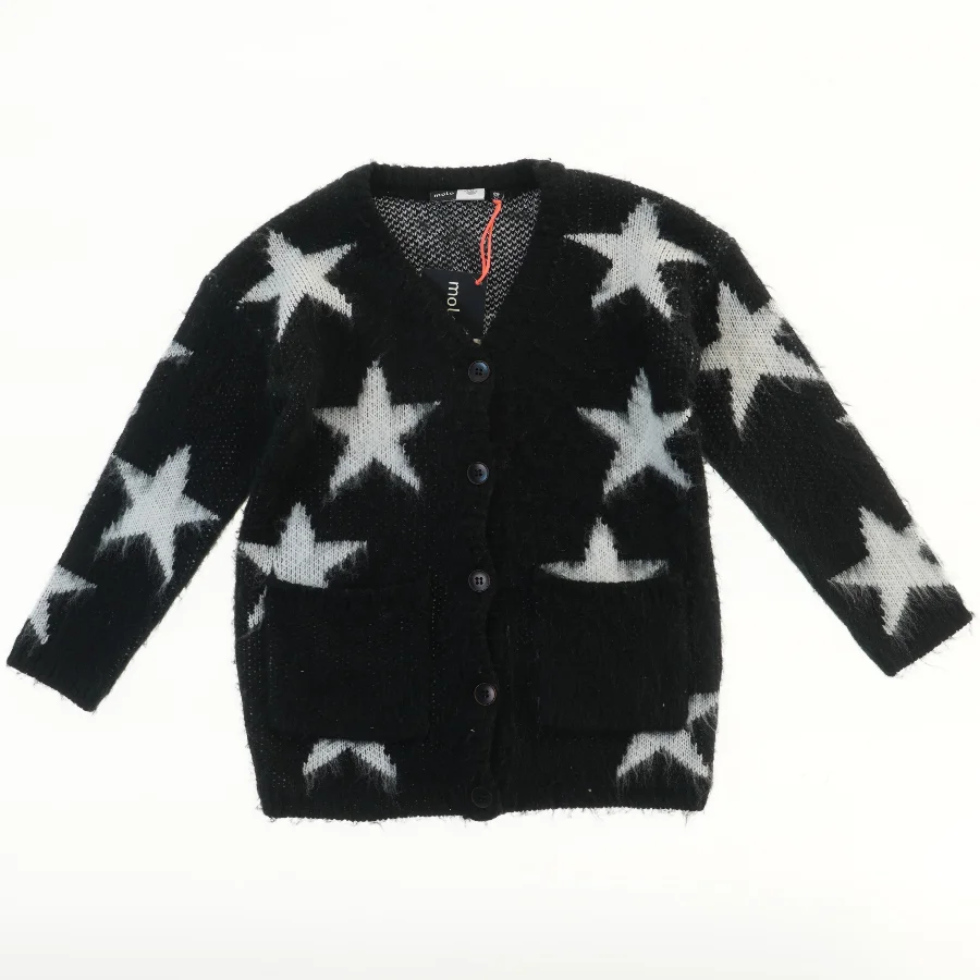 Molo sort cardigan med hvide stjerner fra Molo (str. 98)