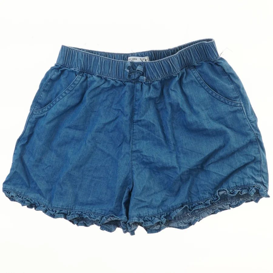 Blå shorts med elastik og flæsekant fra VRS fra VRS (str. 122)