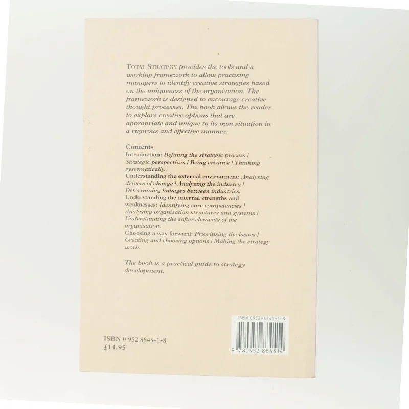 Total strategy af Rakesh Sondhi (Bog)