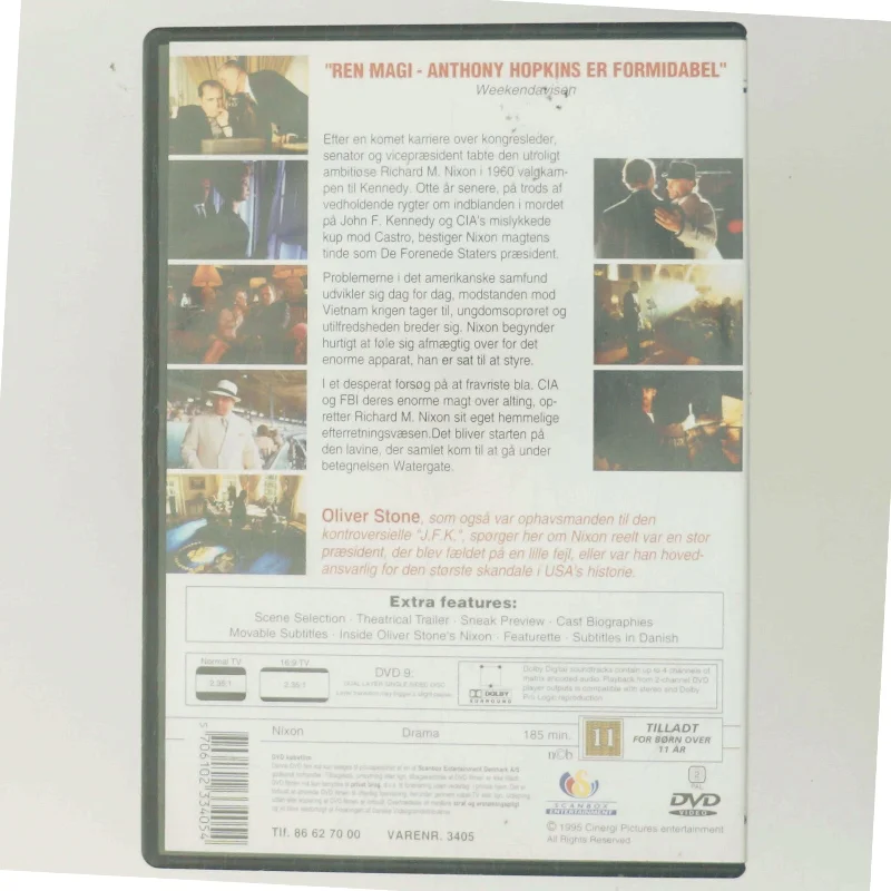 Nixon med Anthony Hopkins (DVD)