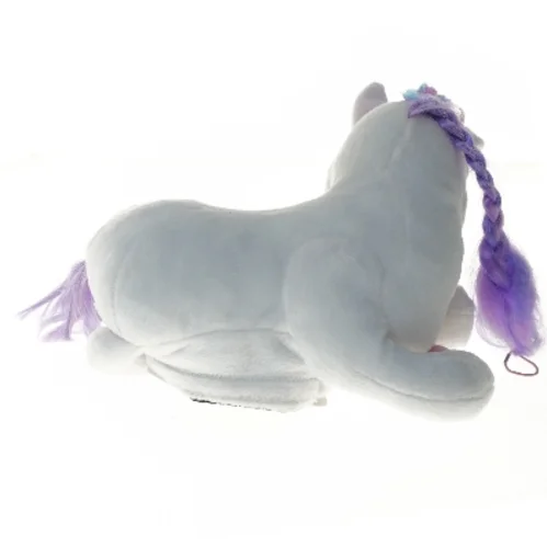 Blød enhjørning bamse (str. 28 cm)