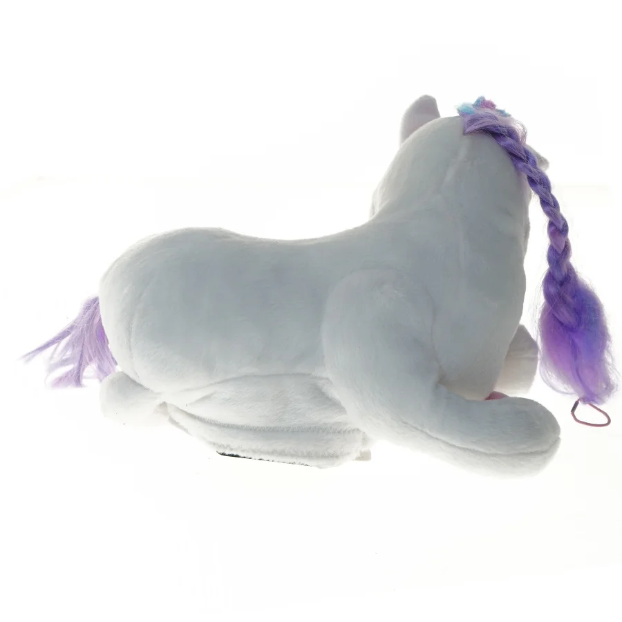 Blød enhjørning bamse (str. 28 cm)