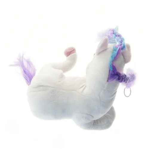 Blød enhjørning bamse (str. 28 cm)