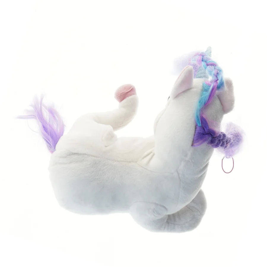 Blød enhjørning bamse (str. 28 cm)