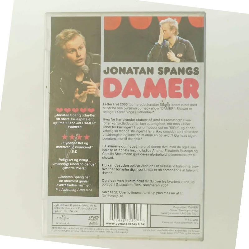 Jonatan Spang - Damer med Jonatan Spang (DVD)