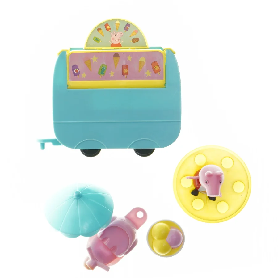 Legetøjs isbil med figurer fra Gurli Gris (str. 13x13 cm)