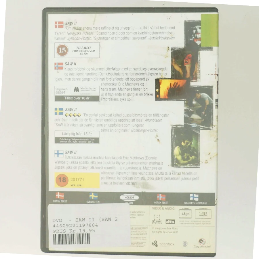 Saw II med Donnie Wahlberg (DVD)