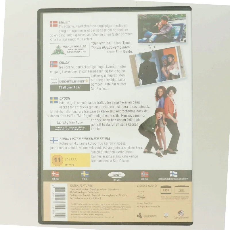 Crush (2001) [DVD] med Andie MacDowell (DVD)