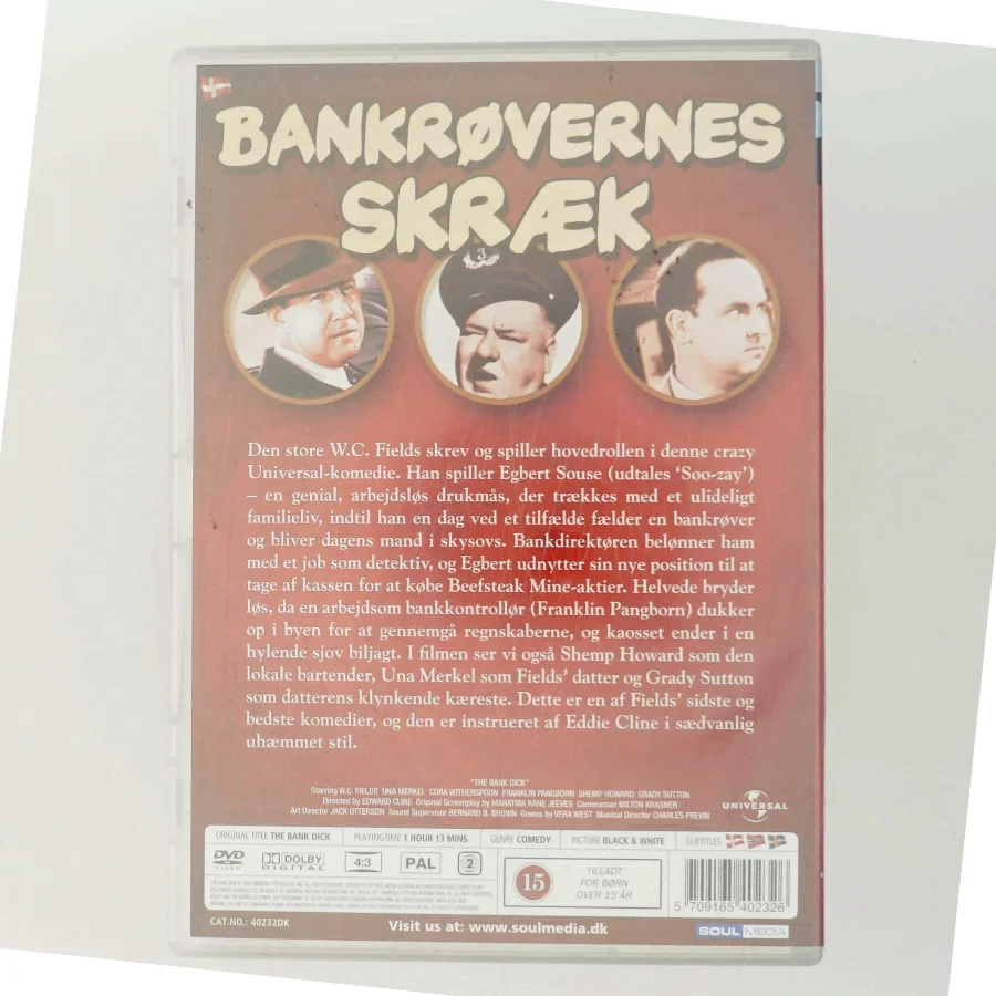 W.c. Fields,the Bank Dick med W.C. Fields (DVD)