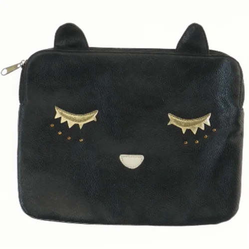 Sort taske med dyremotiv (str. 26x20,5 cm)