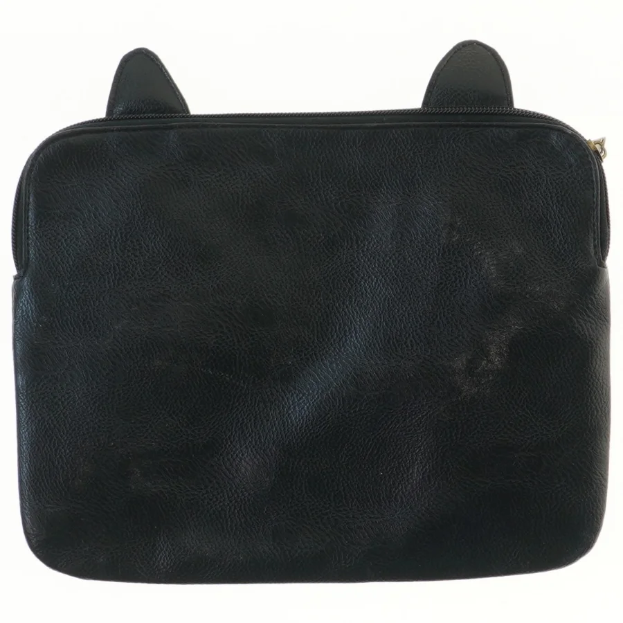 Sort taske med dyremotiv (str. 26x20,5 cm)