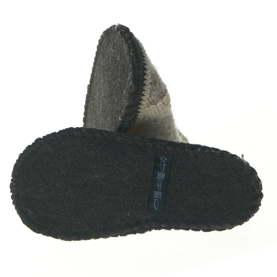 Grå hjemmesko til børn fra Dille (str. 21 )