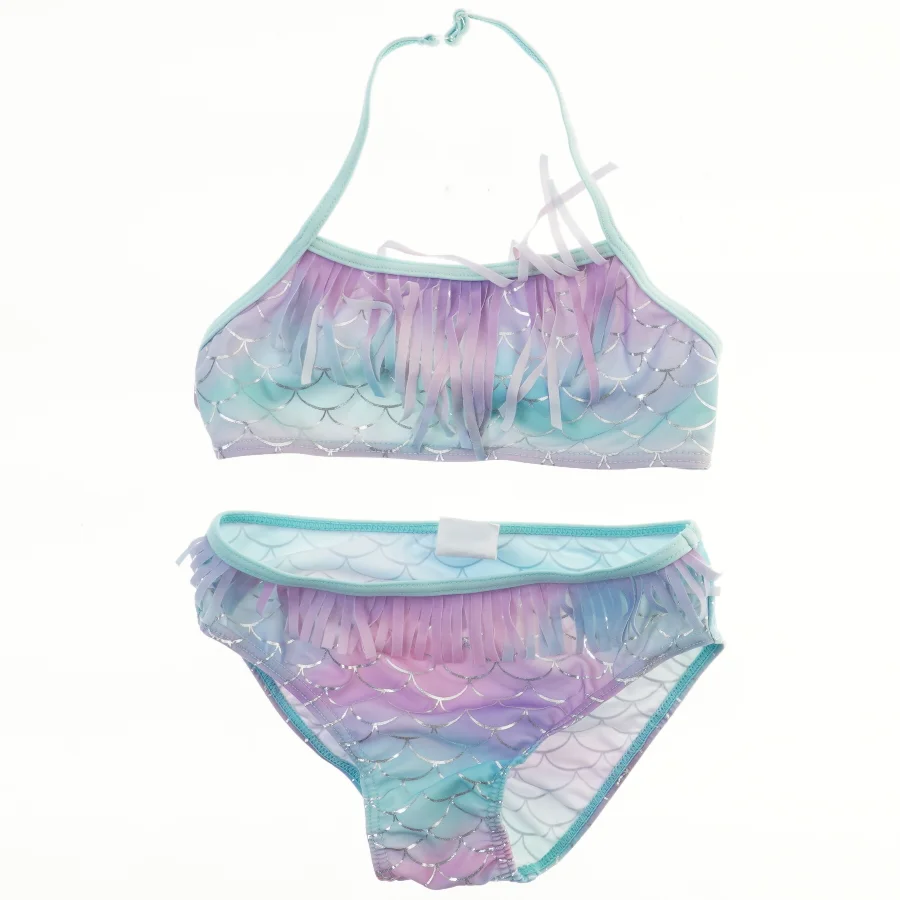 Bikini med havfrue-skæl og frynser fra Jumbo (str. 140)