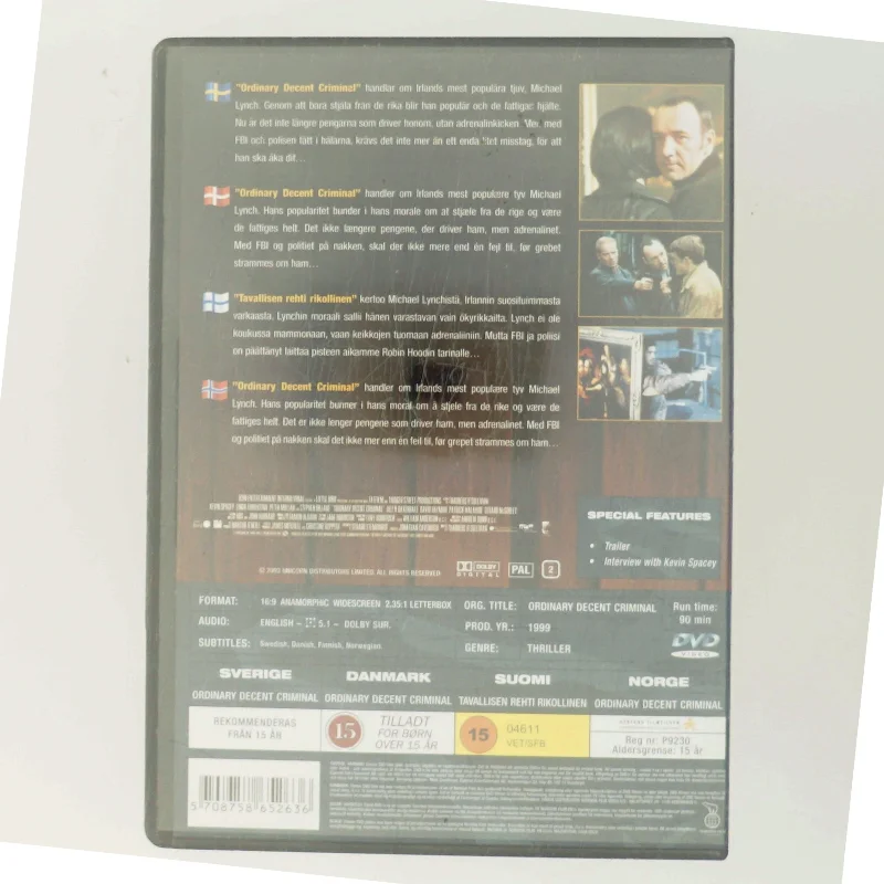 Ordinary Decent Criminal (2000) [DVD] med Kevin Spacey (DVD)