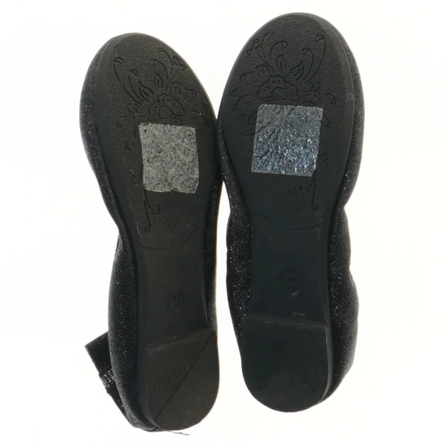 Sort skinnende ballerina sko til børn fra VRS (str. 29 )