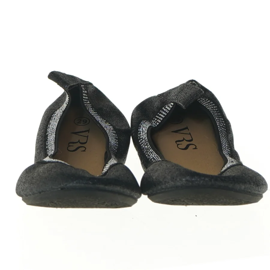 Sort skinnende ballerina sko til børn fra VRS (str. 29 )