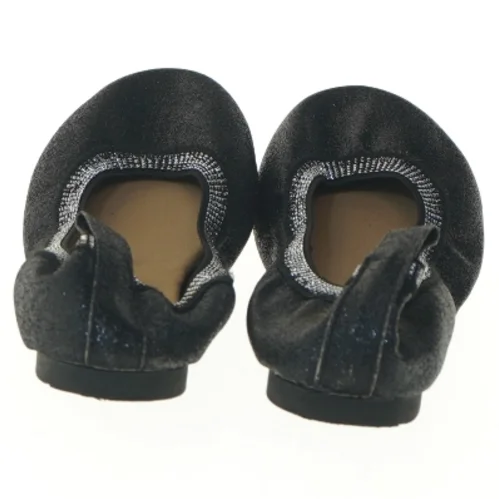 Sort skinnende ballerina sko til børn fra VRS (str. 29 )